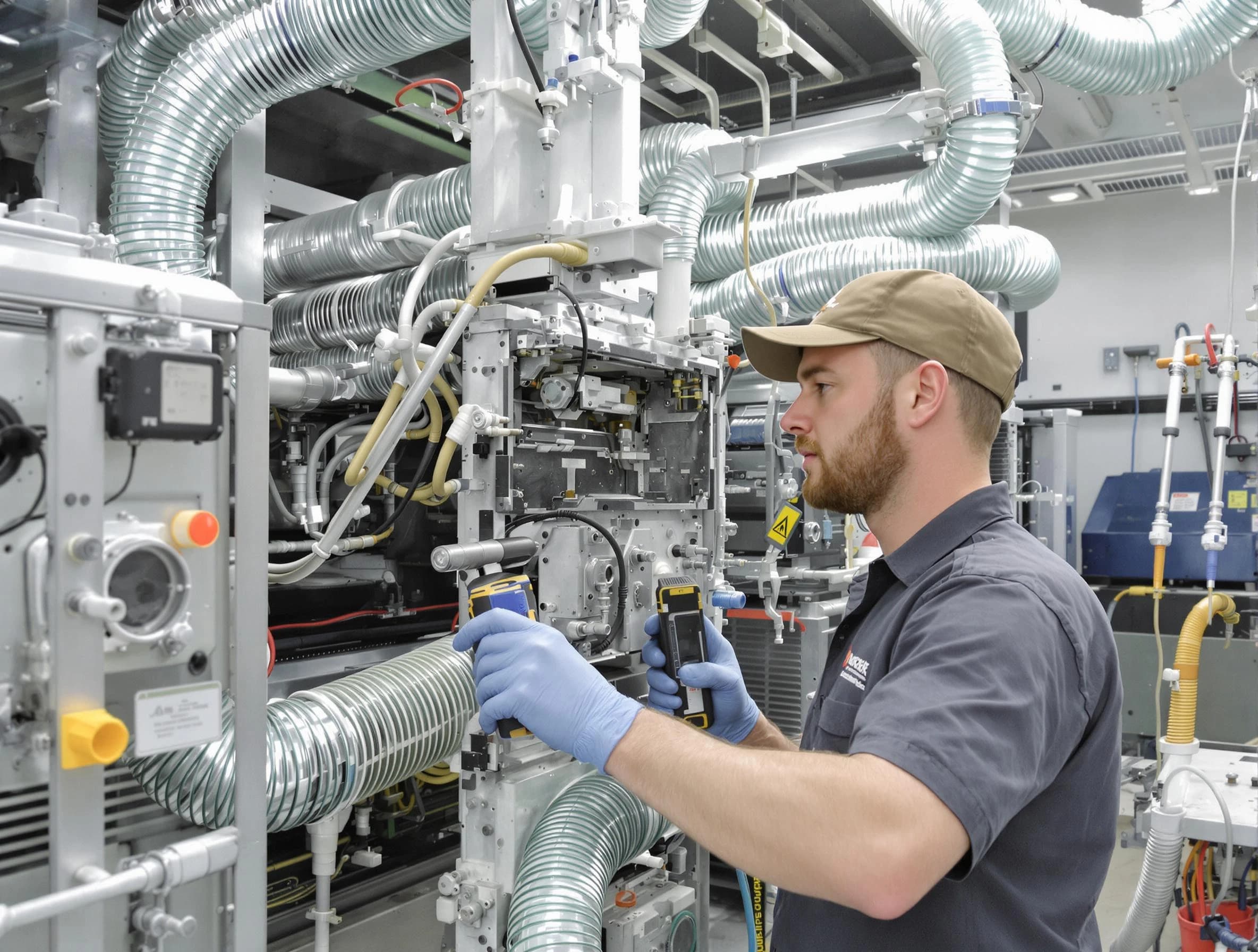 Gardendale Air Duct Cleaning technician performing precision commercial coil cleaning at a business facility in Gardendale