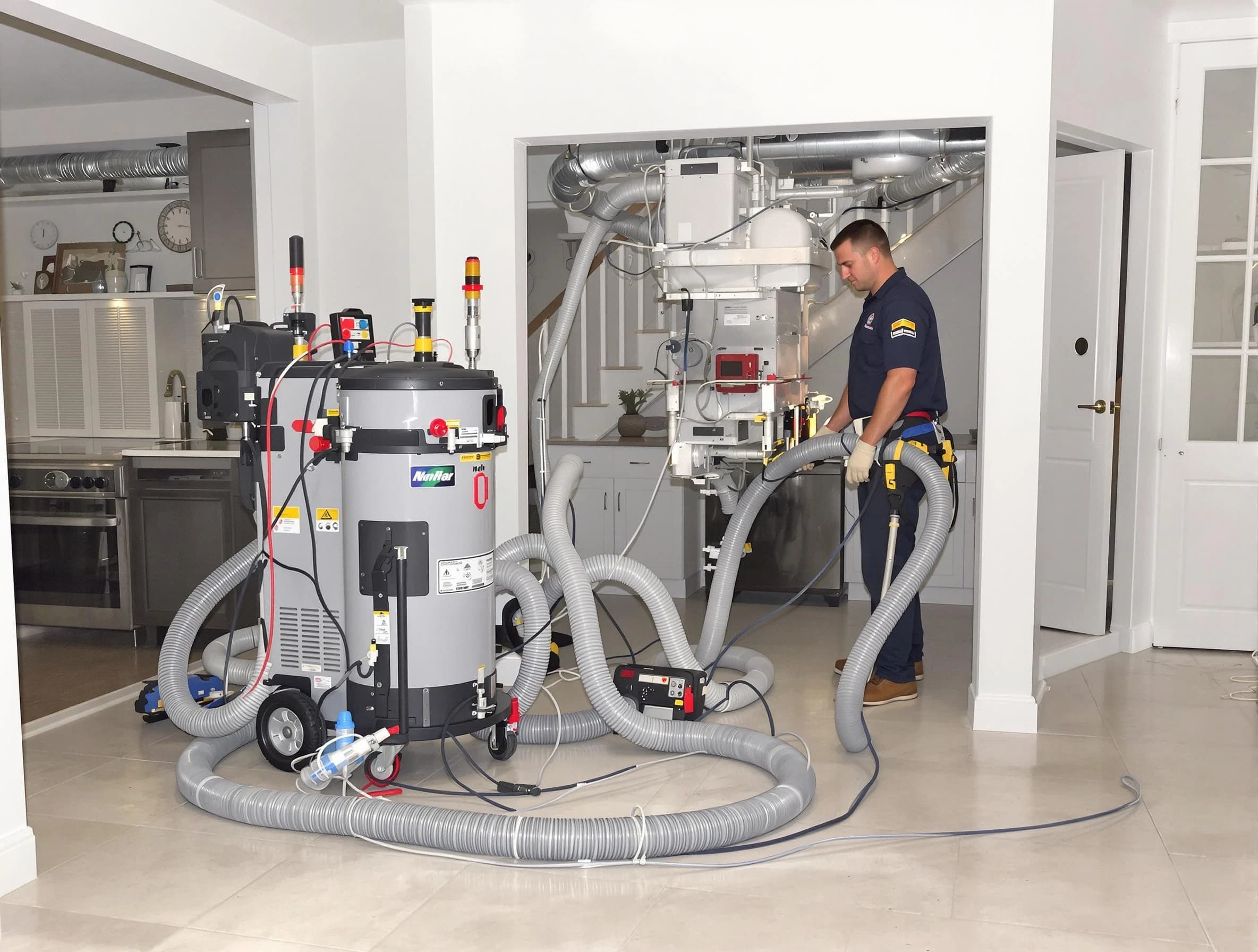 Gardendale Air Duct Cleaning technician operating negative pressure cleaning equipment for thorough duct maintenance in Gardendale
