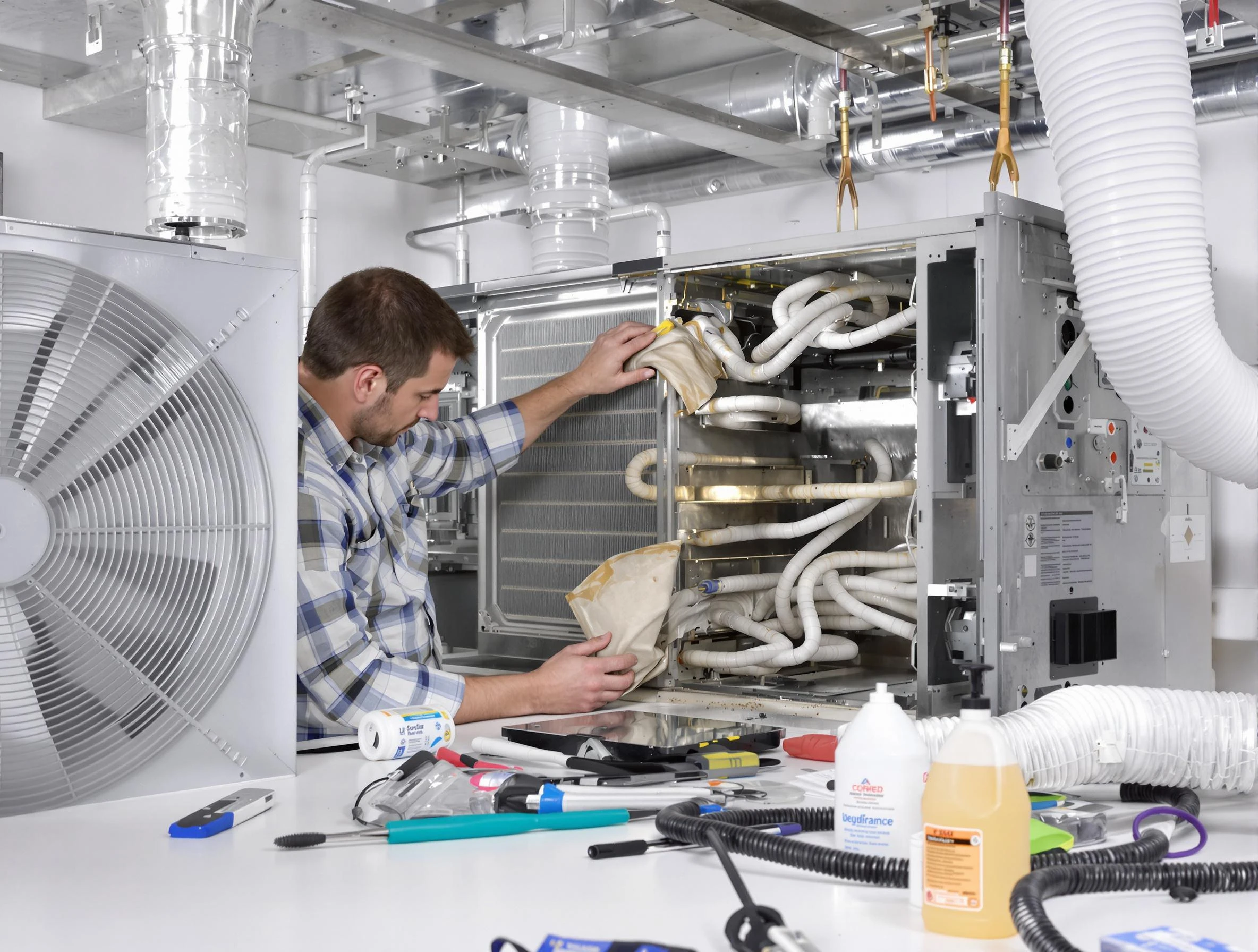 Gardendale Air Duct Cleaning specialist performing precision AC coil cleaning in Gardendale