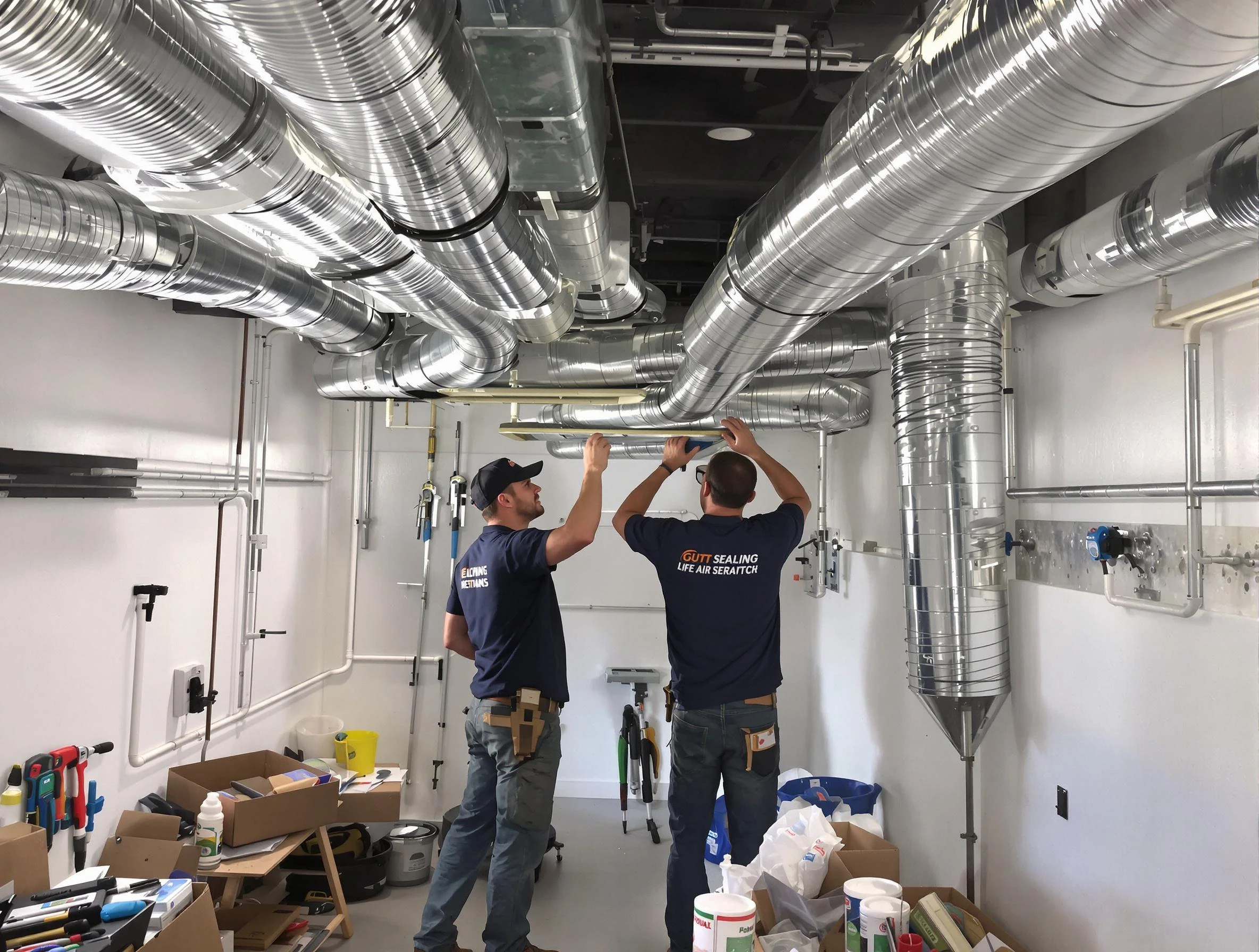 Gardendale Air Duct Cleaning technician applying professional duct sealing solutions in Gardendale