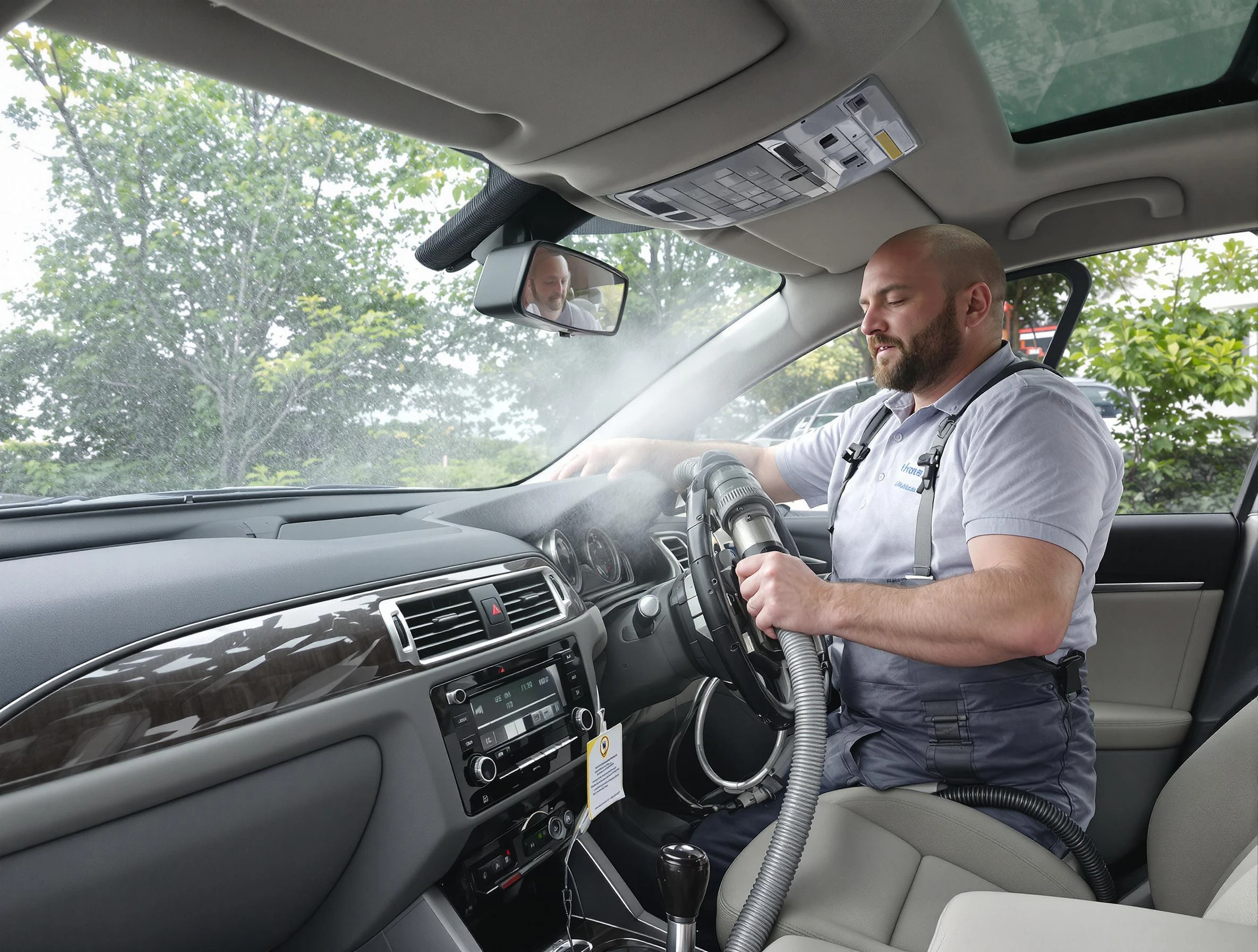 Gardendale Air Duct Cleaning specialist performing professional car duct cleaning in Gardendale