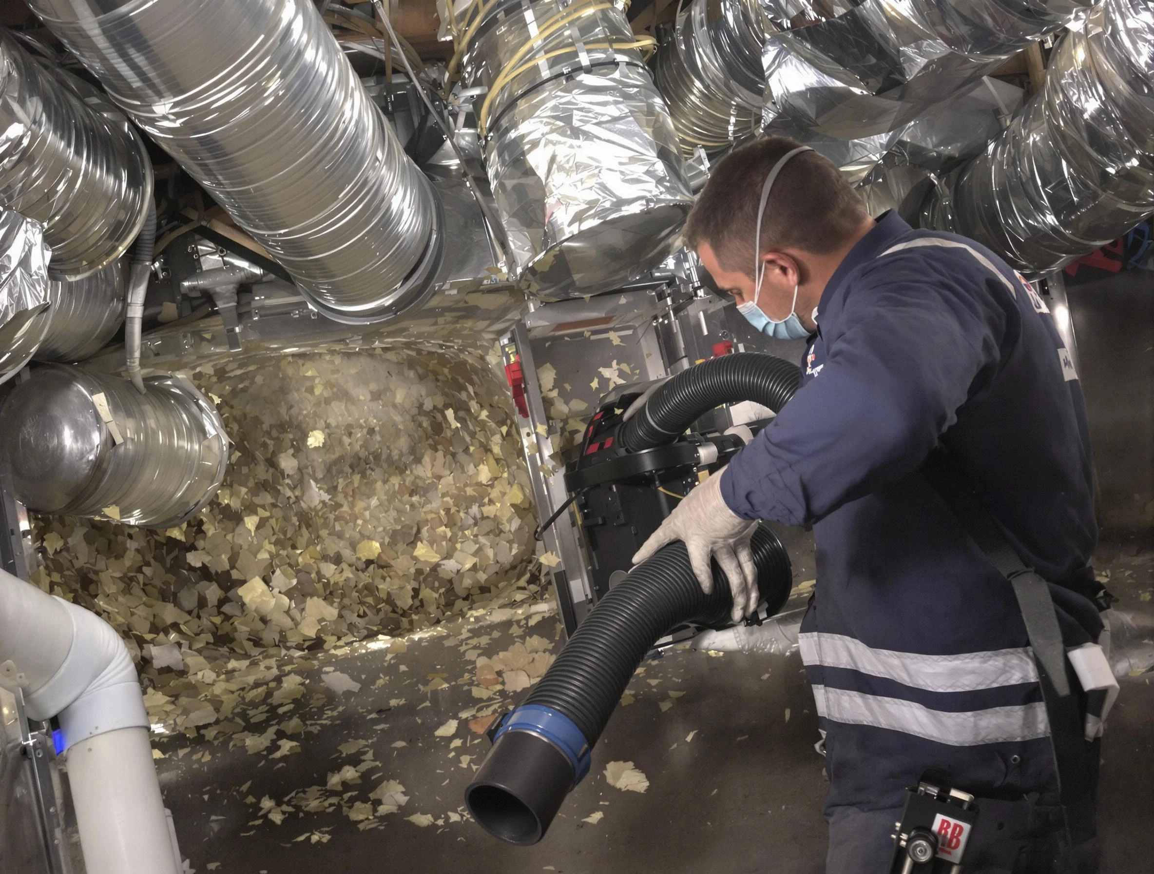 Gardendale Air Duct Cleaning specialist operating negative pressure cleaning equipment for thorough duct maintenance in Gardendale