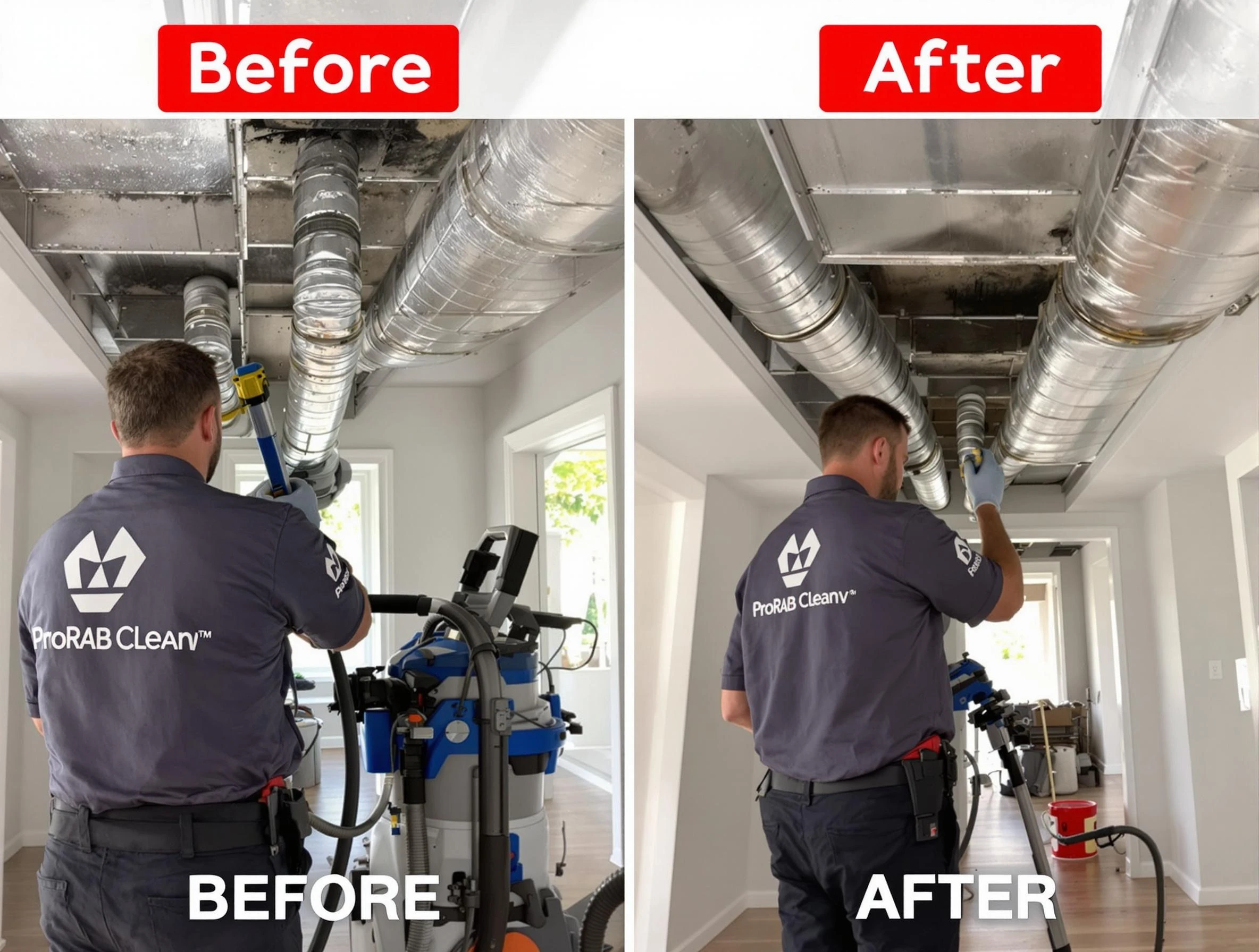 Gardendale Air Duct Cleaning expert performing thorough residential duct cleaning in a Gardendale home